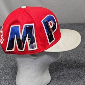 MPLS Minneapolis Snapback Hat Red Skyline Cityscape Streetwear Urban Hip Hop